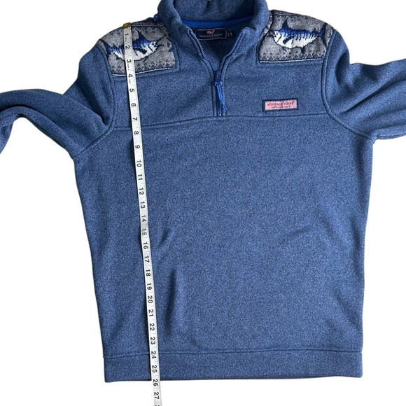 Vineyard Vines Men’s Sweater Blue Fair Isle Marlin Shep Pullover. Size Small - Picture 5 of 12